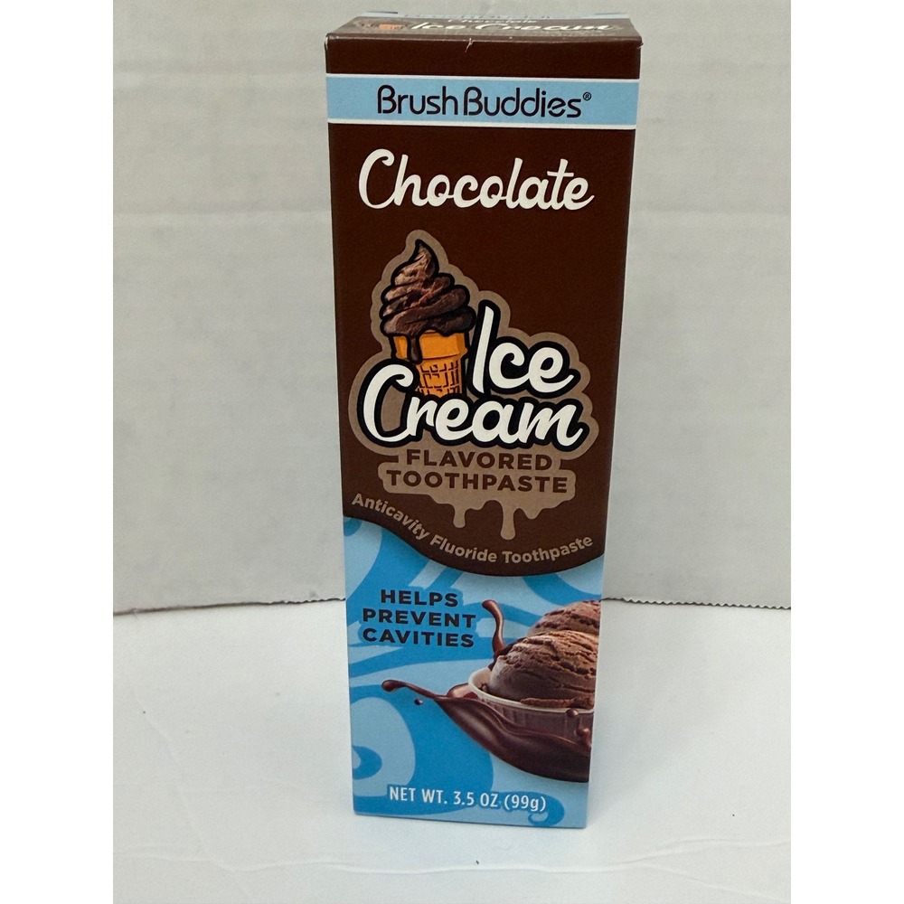 Brush Buddies Chocolate Ice Cream Flavored Toothpaste Anticavity Fluoride 3.5oz
